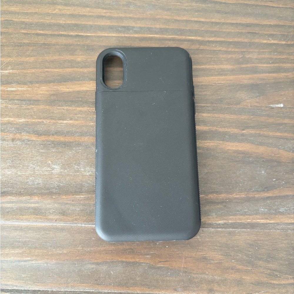 iPhone X Wallet Case Black Flip Cover with Card Holder & Kickstand – Used